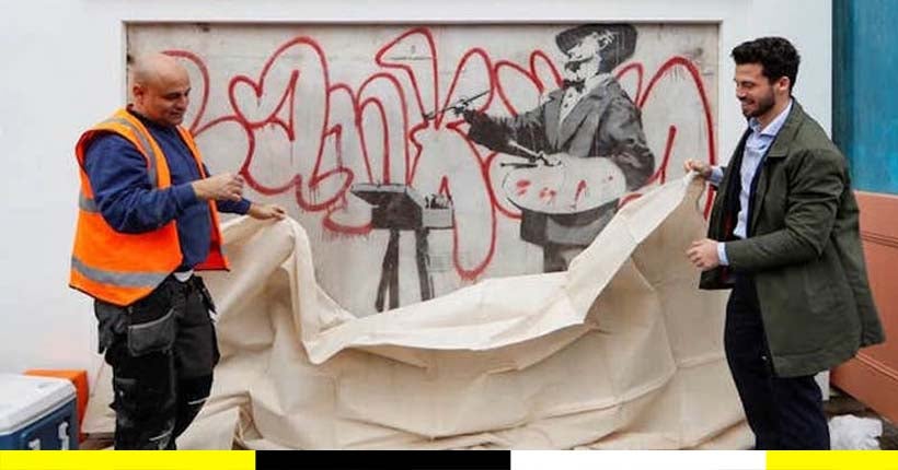 Cachée pendant un an, une œuvre de Banksy refait surface à Londres