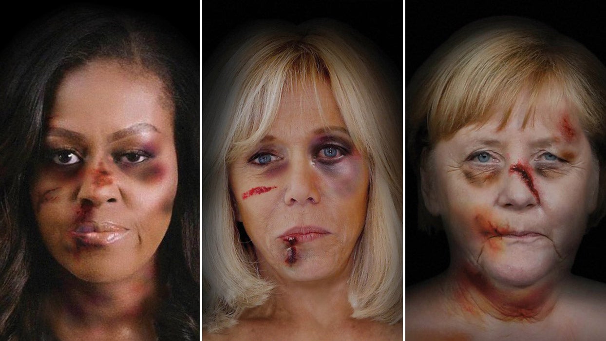 Des photos des visages tuméfiés de Brigitte Macron et Michelle Obama placardées à Milan